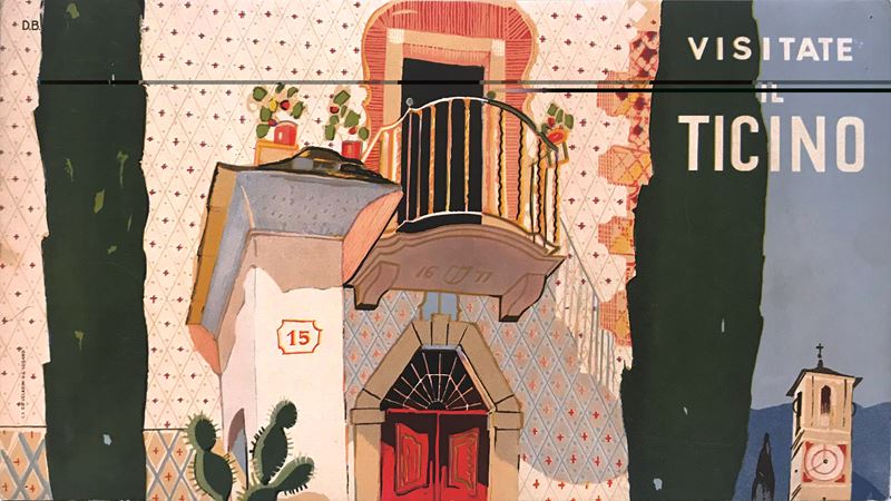 Daniele Buzzi (1897-1974) VISITATE IL TICINO  - Auction Posters - Cambi Casa d'Aste