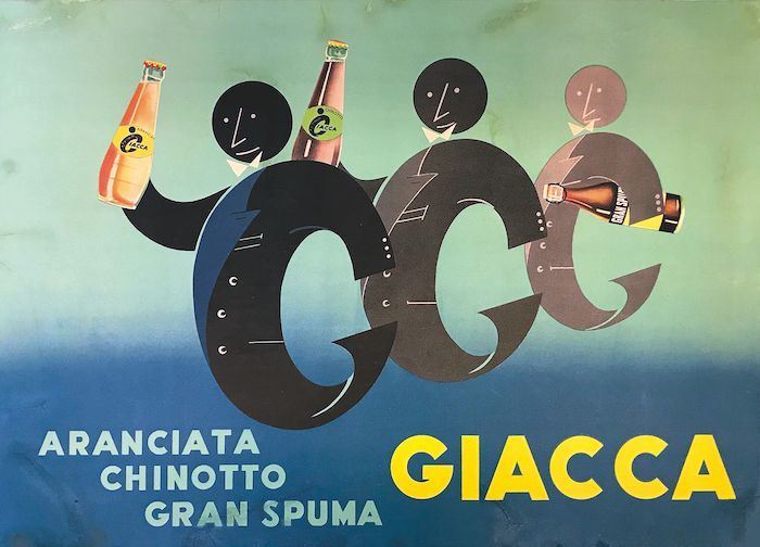 Anonimo ARANCIATA, CHINOTTO, GRANSPUMA GIACCA  - Auction Vintage Posters - Cambi Casa d'Aste