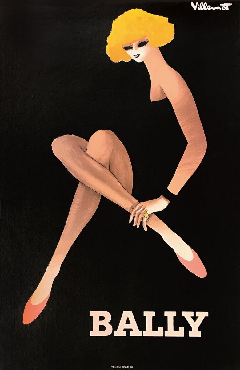 Bernard Villemot (1911-1989) BALLY  - Auction Posters - Cambi Casa d'Aste