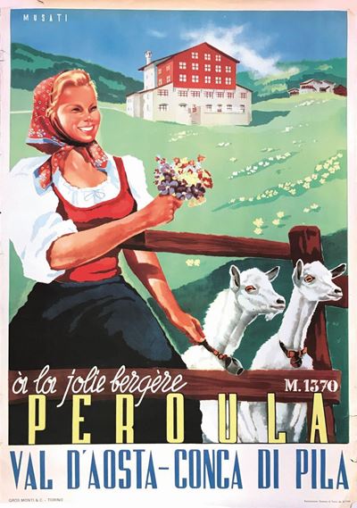 Arnaldo Musati (1916-1988)peroula / Val D Aosta  Conca di Pila
