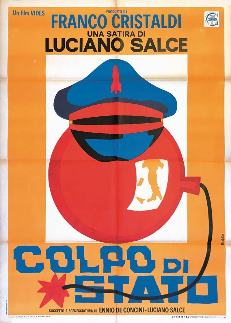 Elio Mellino COLPO DI STATO  - Auction Posters - Cambi Casa d'Aste