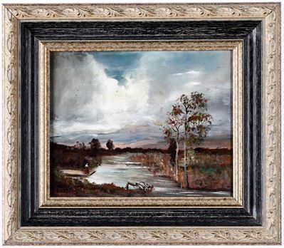 Paesaggio Lacustre con Figure