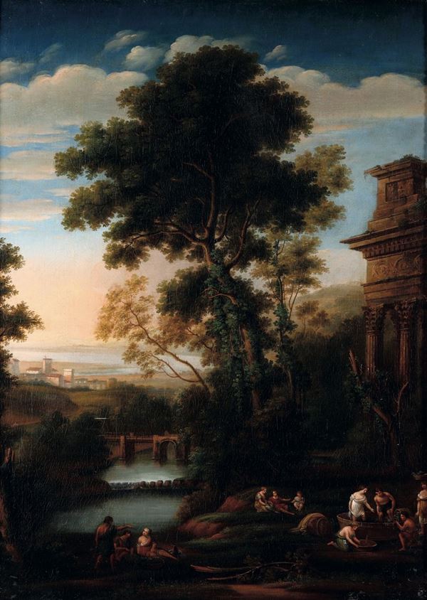 Claude Géllée detto Lorrain (Chamagne 1600 – Roma 1682), nei modi di La pigiatura dell'uva