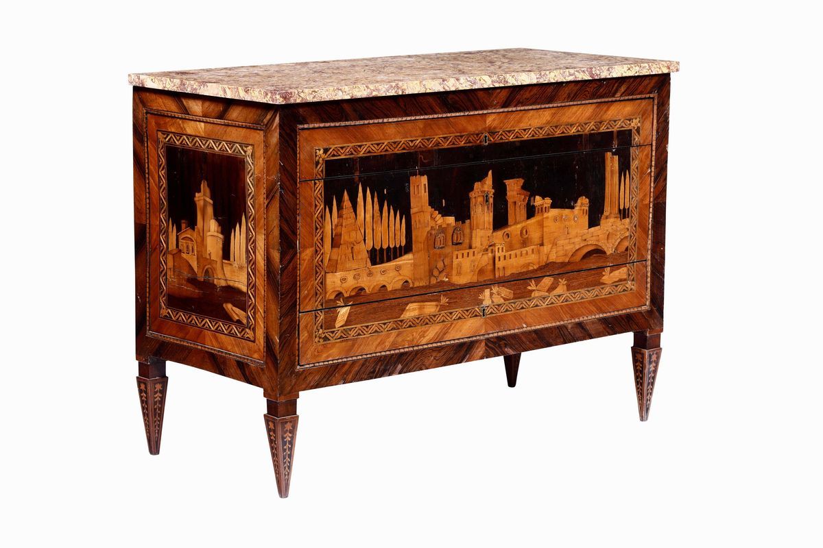 Cassettone Luigi XVI Attribuito a Giovanni Maffezzoli (1776-1818), Lombardia, Fine XVIII Secolo