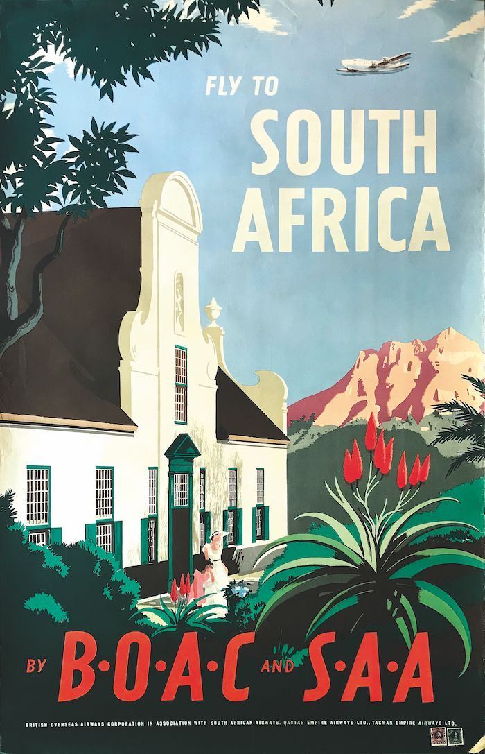 Anonimo FLY TO SOUTH AFRICA / BOAC  - Asta Manifesti d'epoca - Cambi Casa d'Aste