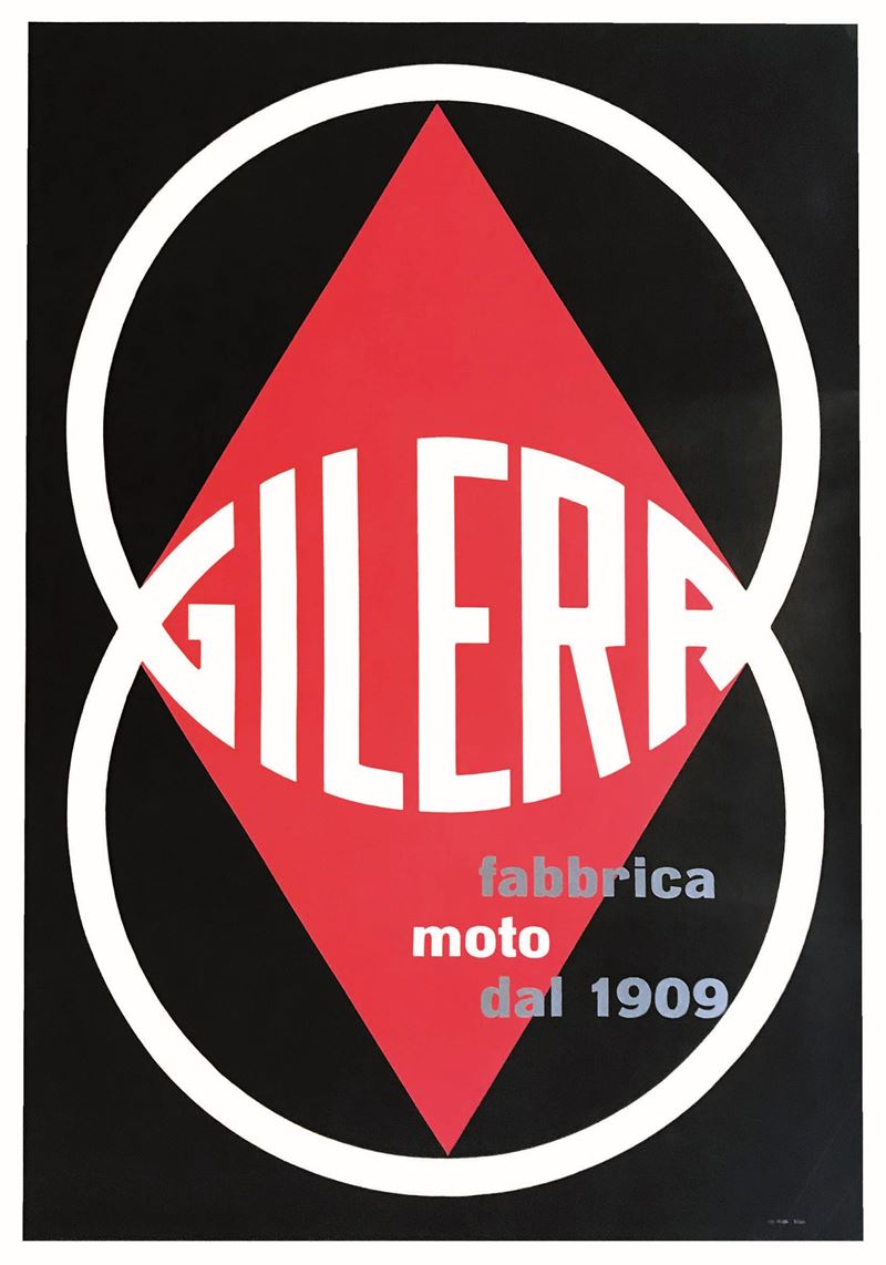 Anonimo GILERA, FABBRICA MOTO DAL 1909  - Auction Posters - Cambi Casa d'Aste
