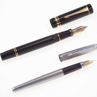 Parker. Lotto Composto da Due Stilografiche, Doufold e Classic