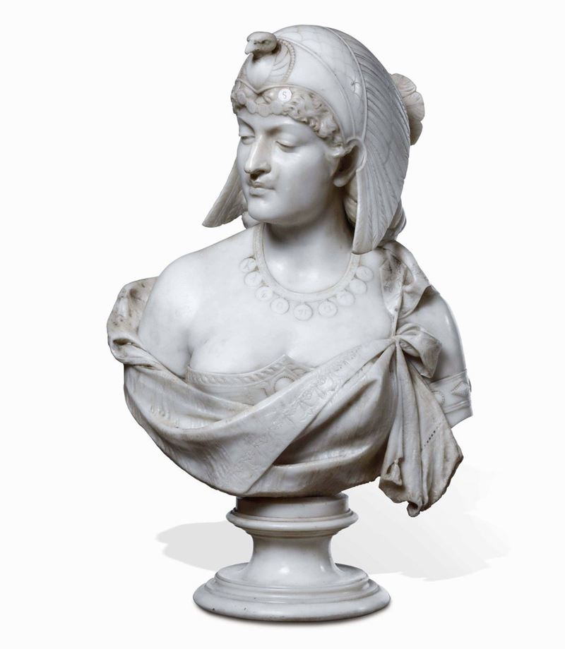 Cleopatra Scultore orientale Italia o Francia XIX secolo  - Auction Works and furnishings from Lombard collections and other provinces - Cambi Casa d'Aste