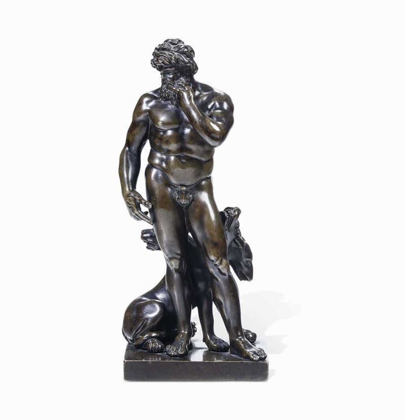 Ercole e Cerbero Fonditore neoclassico del XIX secolo  - Auction Works and furnishings from Lombard collections and other provinces - Cambi Casa d'Aste
