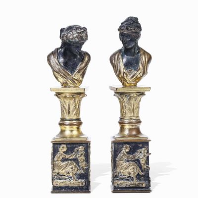 Coppia di Busti (dioniso e Arianna?) Arte Neoclassica Italiana (probabilmente Roma) XVIII Secolo