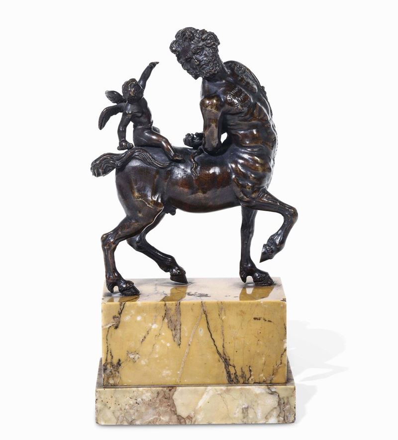Amore cavalca Centauro Fonditore del XVIII secolo  - Auction Works and furnishings from Lombard collections and other provinces - Cambi Casa d'Aste