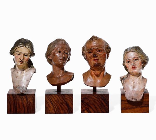 Teste di figure del presepe Arte presepiale napoletana del XIX secolo
