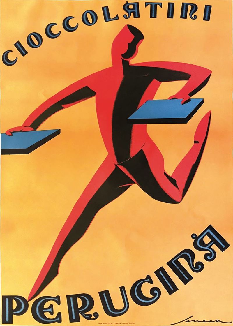 Federico Seneca ( 1891 - 1976 ) CIOCCOLATINI PERUGINA  - Auction Posters - Cambi Casa d'Aste