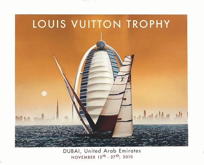 Sold at Auction: Gerard Razzia Signed 36 Louis Vuitton Cup Poster
