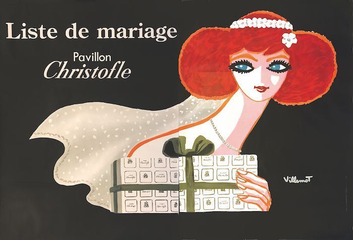 Bernard Villemot (1911-1989) LISTE DE MARRIAGE PAVILLON CHRISTOPHLE  - Asta Manifesti d'epoca - Cambi Casa d'Aste