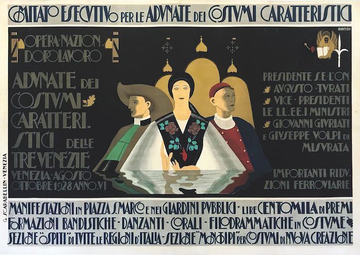 Livio Bondi COMITATO DIRETTIVO PER LE ADUNATE DEI COSTUMI CARATTERISTICI  - Auction Vintage Posters - Cambi Casa d'Aste