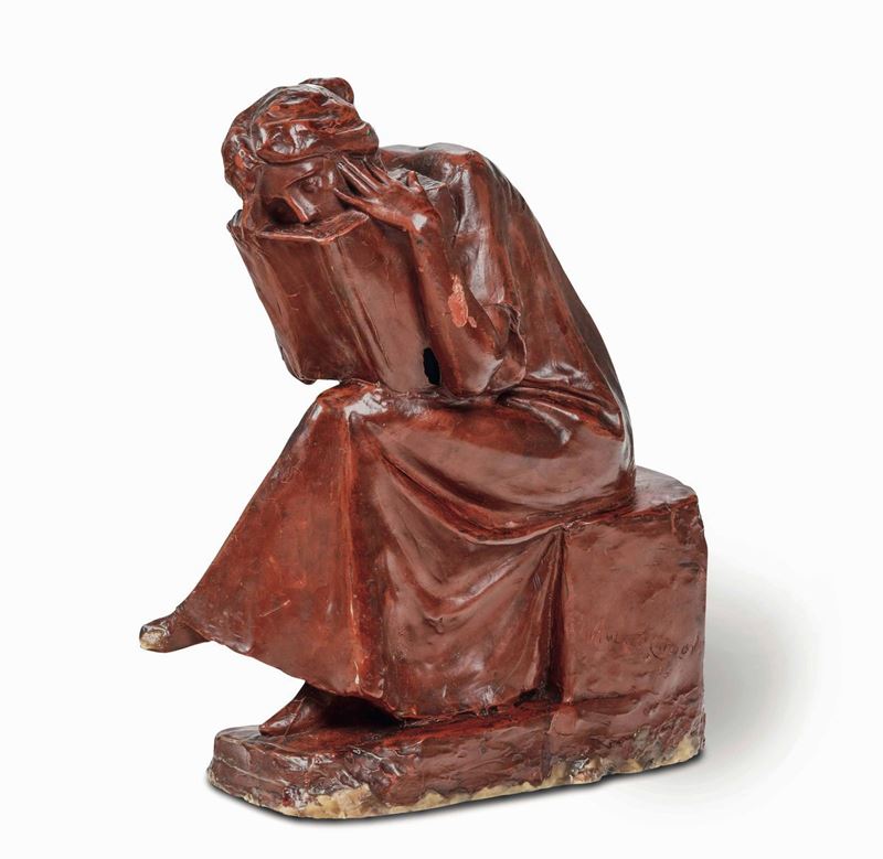 Amleto Cataldi (1882-1930) La lettrice  - Auction Sculpture of the XIX-XX century - Cambi Casa d'Aste