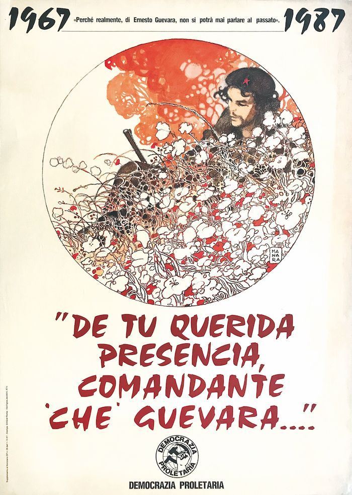 Milo Manara (1945) DE TU QUERIDA PRESENCIA COMANDANTE CHE GUEVARA / DEMOCRAZIA PROLETARIA  - Asta Manifesti d'epoca - Cambi Casa d'Aste