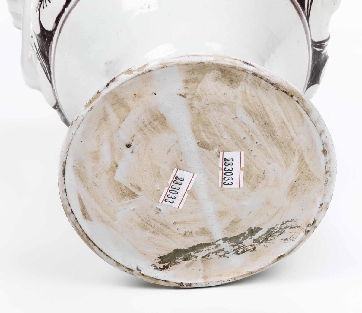 Vaso Biansato Puglia, Grottaglie, Fine del XIX - Inizio del XX Secolo