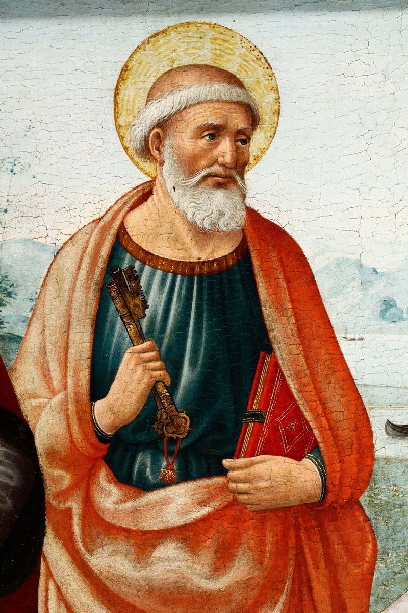 Davide Ghirlandaio (firenze 1452-1525), Attribuito Amadonna in Trono e Quattro Santi (san Pietro,...