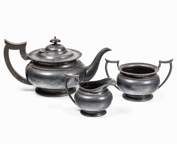 Set da tè  Metallo argentato Inghilterra XIX-XX secolo