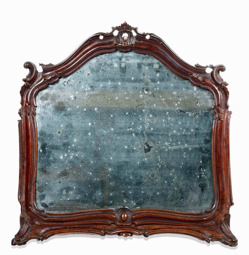 Specchiera da tavolo in legno scolpito, XIX secolo  - Asta Villa Bucci-Errani in Faenza - Cambi Casa d'Aste