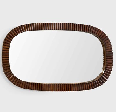 Specchio da Parete con Cornice in Legno e Cristallo Specchiato.