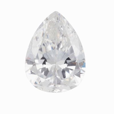 Solitaire Taglio Goccia di Ct 2.78, Colore F, Caratteristiche Interne Si1, Fluorescenza Uv Forte ...