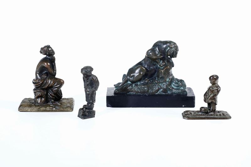 Lotto di 4 bronzetti  - Auction Antiques | Timed Auction - Cambi Casa d'Aste