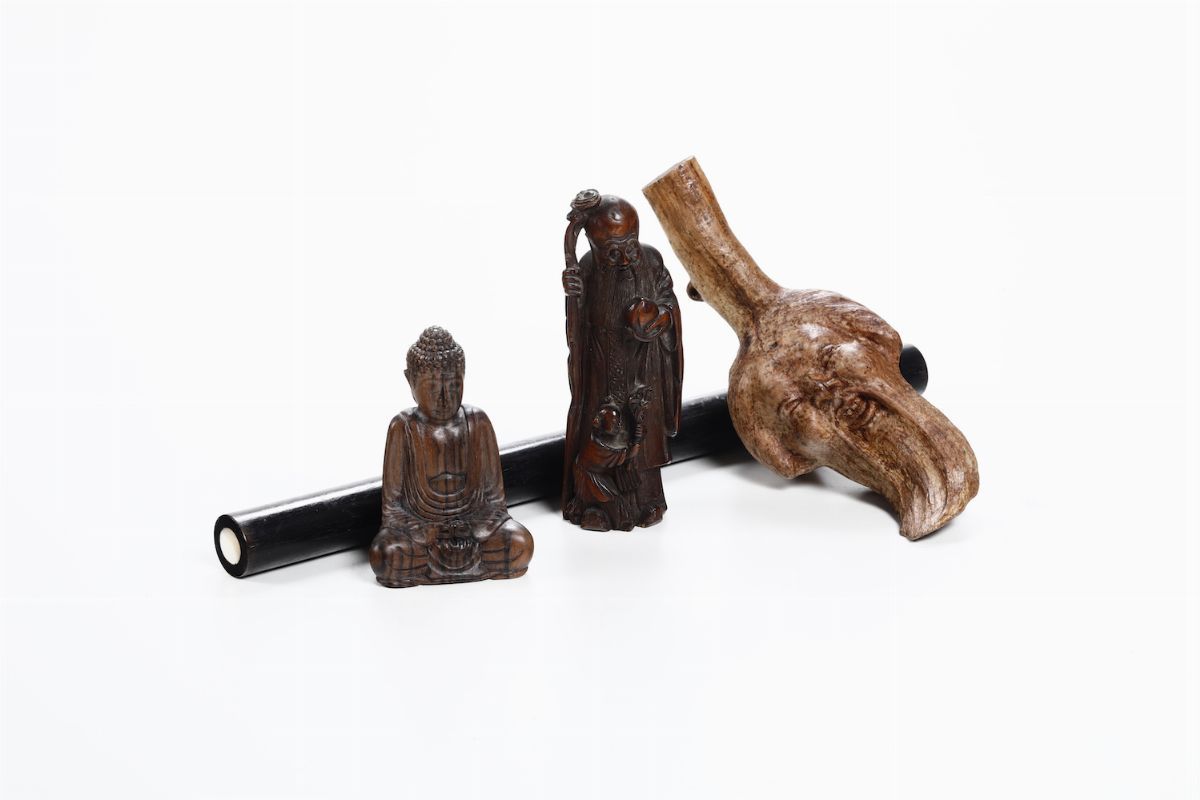 Sei Sculturine Orientali in Legno da Valutare