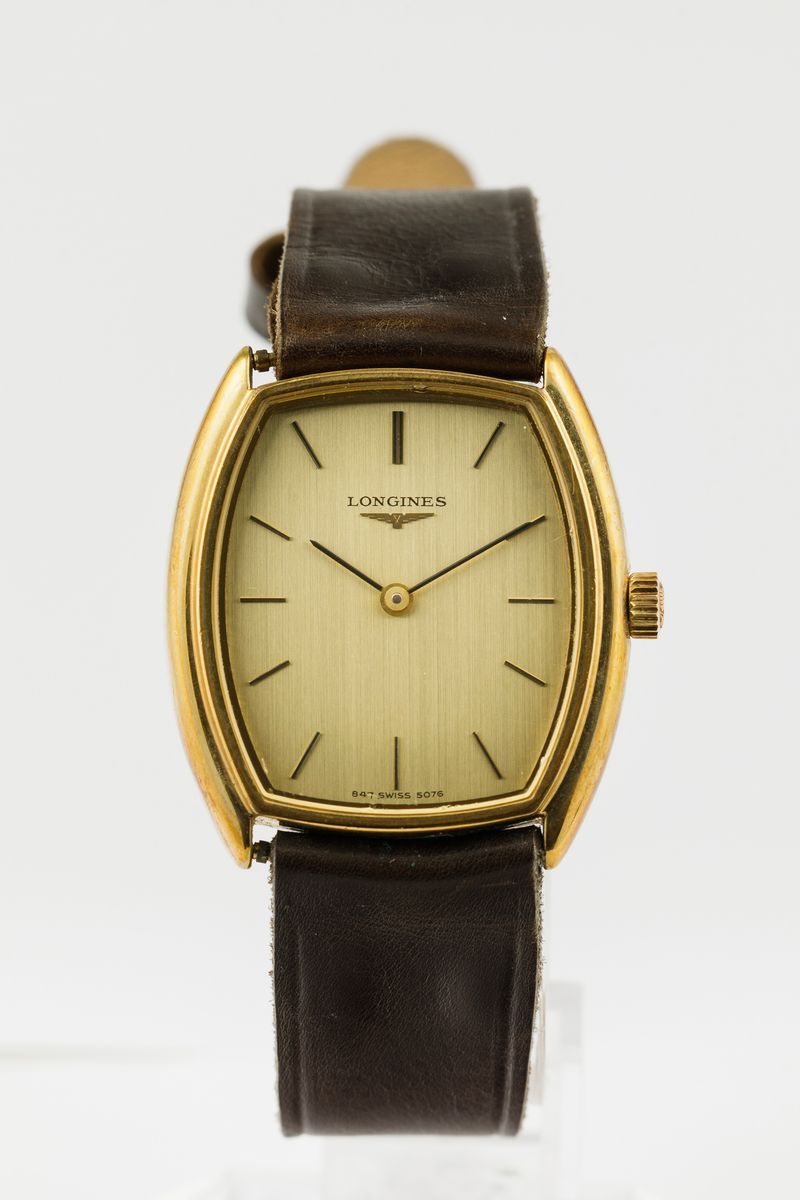 Lotto di Tre Orologi di Forma Zenith, Longines e Favre Leuba Anni '70 Due Laminati e uno D'oro.