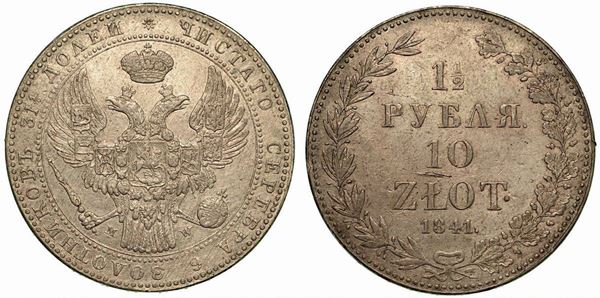 POLONIA. Nicolas I, 1825-1855. 10 Zlotych 1841.