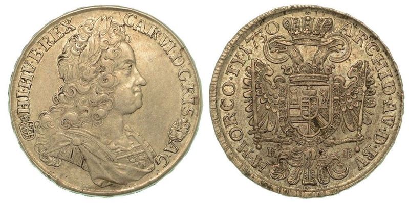 UNGHERIA. Karl VI, 1711-1740. Thaler 1730.  - Auction Numismatics - Cambi Casa d'Aste