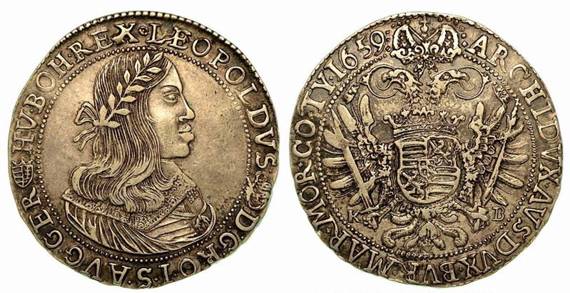 UNGHERIA. Leopold I, 1657-1705. Thaler 1659.  - Auction Numismatics - Cambi Casa d'Aste