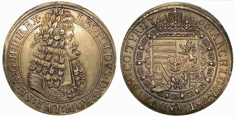 AUSTRIA. Leopold I, 1657-1705. Thaler 1700.  - Auction Numismatics - Cambi Casa d'Aste