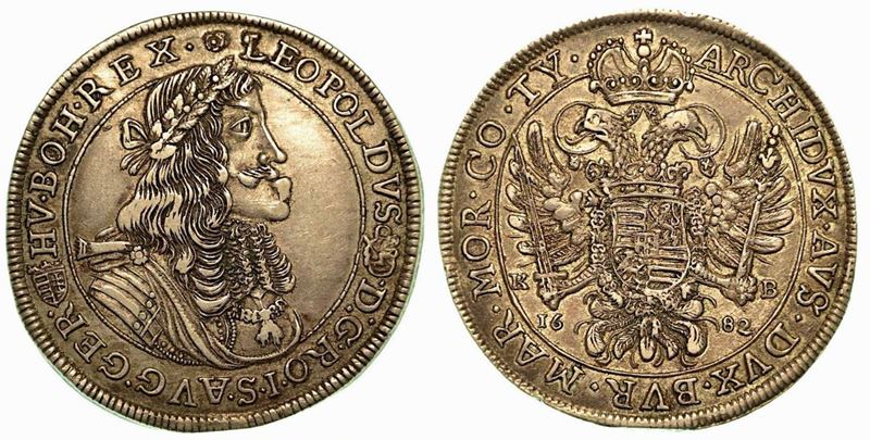 UNGHERIA. Leopold I, 1657-1705. Thaler 1682.  - Auction Numismatics - Cambi Casa d'Aste
