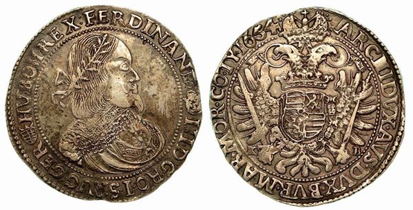 UNGHERIA. Ferdinand III, 1637-1657. Thaler 1654.