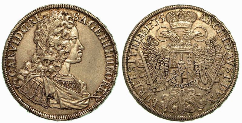 UNGHERIA. Karl VI, 1711-1740. Thaler 1735.  - Auction Numismatics - Cambi Casa d'Aste