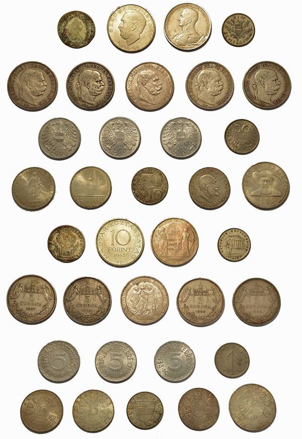 AUSTRIA-UNGHERIA. Lotto di diciotto monete 1875-1959.