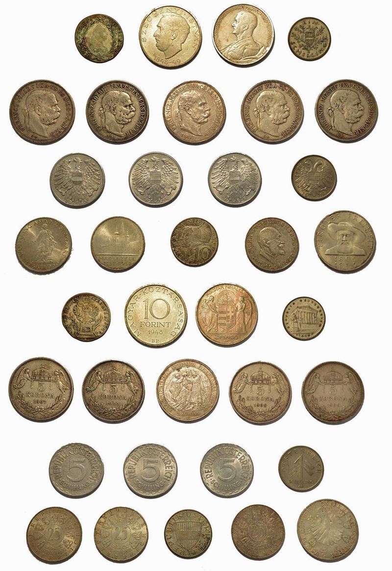 AUSTRIA-UNGHERIA. Lotto di diciotto monete 1875-1959.  - Auction Numismatics - Cambi Casa d'Aste