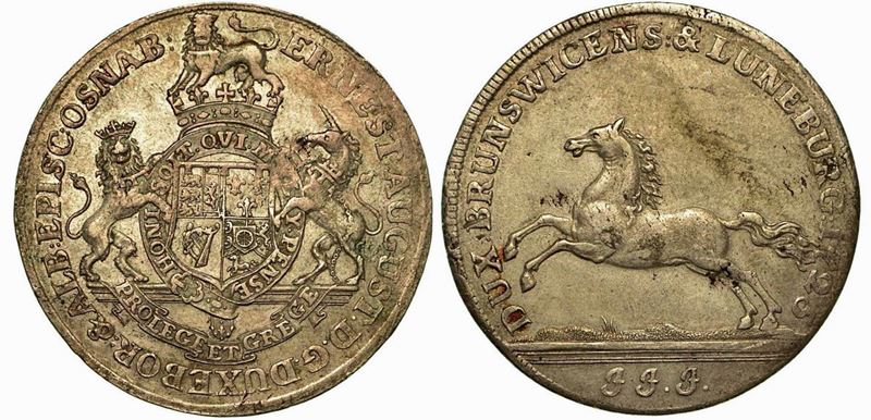 GERMANIA - OSNABRUCK. Ernst August II, 1716-1728. Thaler 1725.  - Auction Numismatics - Cambi Casa d'Aste