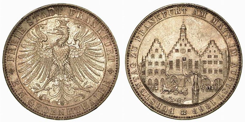 GERMANIA - FRANKFURT AM MAIN. Free City. Thaler 1863.  - Auction Numismatics - Cambi Casa d'Aste