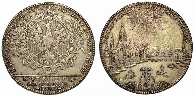 GERMANIA - FRANKFURT AM MAIN. Free City. Thaler 1772.  - Auction Numismatics - Cambi Casa d'Aste