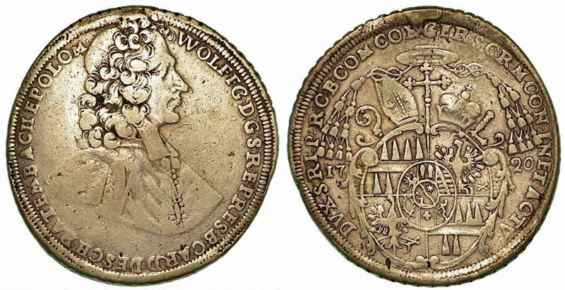 AUSTRIA - OLMUTZ. Wolfgang Von Schrattenbach, 1711-1738. Thaler 1720.  - Auction Numismatics - Cambi Casa d'Aste