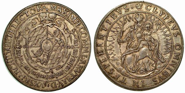 GERMANIA - BAVIERA. Maximilian I, 1598-1651. Thaler 1625.