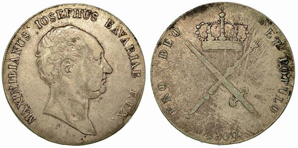 GERMANIA - BAVIERA. Maximilian IV Joseph, 1756–1825. Thaler 1809.