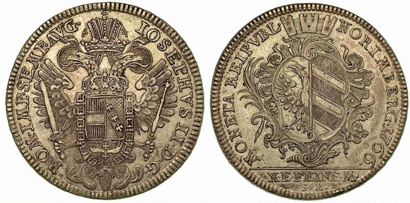 GERMANIA - NURNBERG. Free City Thaler 1766.  - Auction Numismatics - Cambi Casa d'Aste