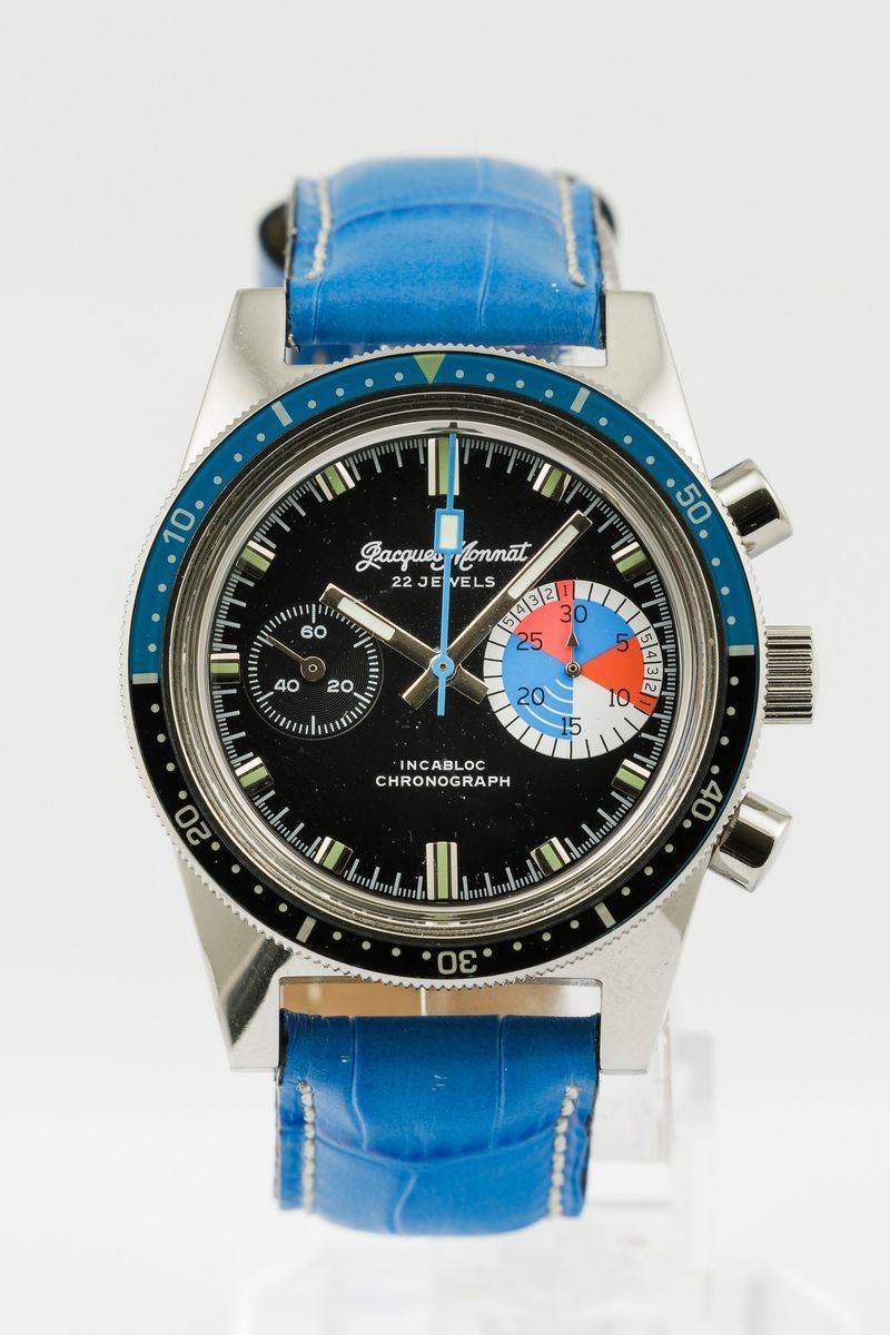 JACUES MONNAT - Orologio da polso in acciaio a carica manuale da regata  - Auction Watches | Timed Auction - Cambi Casa d'Aste