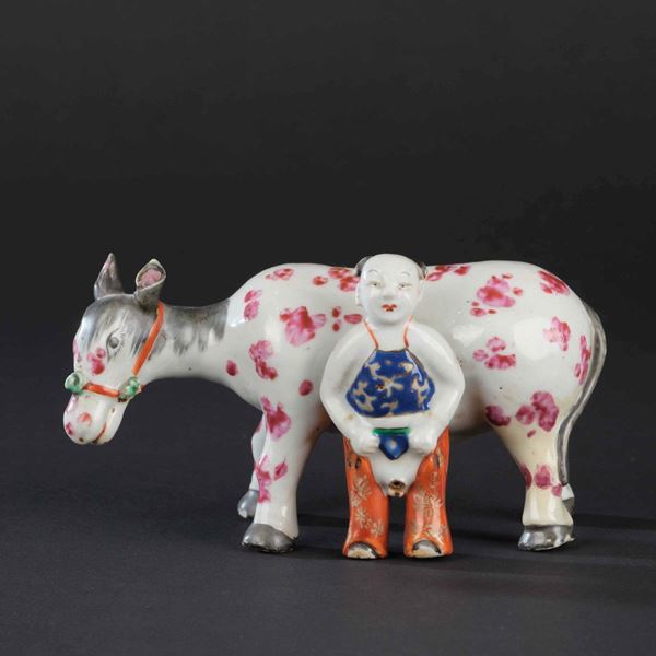 A porcelain O'Boy, China, Qing Dynasty, 1800s
