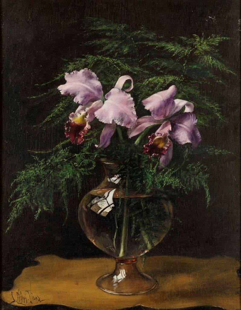 Ida Celeri Viena (1877 - 1944) Orchidee  - Auction 19th and 20th Century Paintings | Cambi Time - Cambi Casa d'Aste